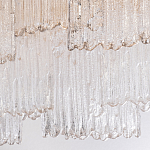 Люстра подвесная прямоугольная из рифленого стекла Fluted Glass Chandelier варинант исполнения - 1 | Loft Concept в Новосибирске