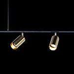 Люстра линейная с 5-ю цилиндрическими плафонами цвета латунь TRIBES CHANDELIER варинант исполнения - 5 | Loft Concept в Новосибирске