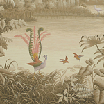 Обои ручная роспись Le Brésil Amarelo Sepia варинант исполнения - 3 | Loft Concept в Новосибирске