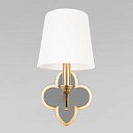 Бра с белым текстильным абажуром и фигурным основанием с зеркальной вставкой Vitorino варинант исполнения - 5 | Loft Concept в Новосибирске