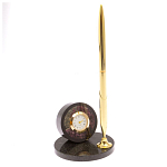 Часы настольные с ручкой из натурального камня Stone Clock варинант исполнения - 13 | Loft Concept в Новосибирске