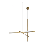 Люстра с 3-мя  пересекающимися цилиндрическими плафонами на тонких тросах Trumpet tube варинант исполнения - 2 | Loft Concept в Новосибирске