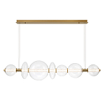 Подвесной светильник линейный с прозрачными стеклянными шарами разного диаметра Eurofase варинант исполнения - 11 | Loft Concept в Новосибирске