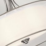 Люстра подвесная с двойным круглым плафоном из органзы и матового стекла Kichler варинант исполнения - 3 | Loft Concept в Новосибирске