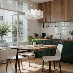 Люстра круглая с подвесными прямоугольными пластинами из стекла Glacier Panels варинант исполнения - 11 | Loft Concept в Новосибирске