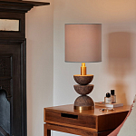 Настольная лампа с белым цилиндрическим абажуром на фигурном основании из полусфер Bewitchment варинант исполнения - 1 | Loft Concept в Новосибирске