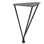 Стол журнальный c коричневой круглой столешницей на четырех черных ножках Charm Coffee Table варинант исполнения - 3 | Loft Concept в Новосибирске