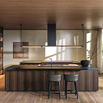 Кухонный гарнитур из массива дерева и камня HI-LINE 6 FRAME DOOR Dada Engenereed Kitchen варинант исполнения - 1 | Loft Concept в Новосибирске