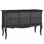 Консоль черная из массива бука с ящиками в стиле прованс Black Provence варинант исполнения - 1 | Loft Concept в Новосибирске