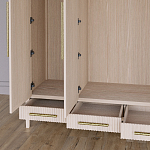 Большой Шкаф Primo Светлый дуб с 3 дверьми и 3 выдвижными ящиками варинант исполнения - 4 | Loft Concept в Новосибирске