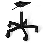 Стул с мягкой бирюзовой обивкой из велюра и подъемно-поворотным механизмом на черных колесиках Harper Turquoise варинант исполнения - 3 | Loft Concept в Новосибирске