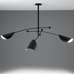 Потолочный светильник с подвижными плафонами Aracea Black Ceiling Lamp варинант исполнения - 2 | Loft Concept в Новосибирске