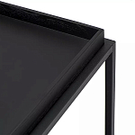 Тумба чёрная на колёсах Cabinet on Wheels варинант исполнения - 4 | Loft Concept в Новосибирске