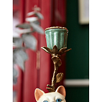 Подсвечник в виде кошки из фарфора с бронзовыми элементами Paradise Cat варинант исполнения - 7 | Loft Concept в Новосибирске