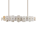 Подвесной светильник с фигурными элементами из белого алебастра Cryptocrystalline Stone варинант исполнения - 7 | Loft Concept в Новосибирске