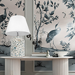 Настольная лампа цилиндрическая с цветочной росписью Lamp Flower Painting варинант исполнения - 6 | Loft Concept в Новосибирске