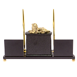 Настольный канцелярский набор из нефрита с декором в виде льва Golden Lion варинант исполнения - 3 | Loft Concept в Новосибирске