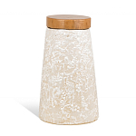 Керамический столик с деревянной столешницей "Пешка" варинант исполнения - 6 | Loft Concept в Новосибирске