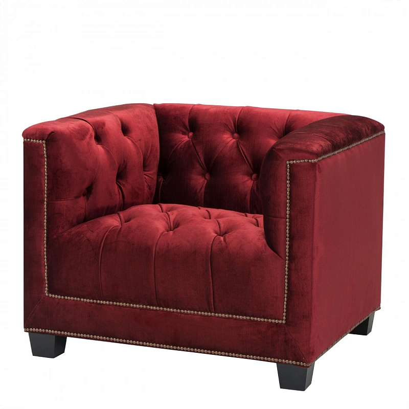 Кресло Eichholtz Chair Paolo Red Красный Черный Кресло Eichholtz Chair Paolo Red Красный Черный в Новосибирске | Loft Concept