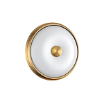 Бра круглое с матовым стеклянным плафоном и металлической окантовкой Soft Halo варинант исполнения - 3 | Loft Concept в Новосибирске