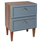 Тумба прикроватная серая из массива бука с 2-мя ящиками Wenge Light варинант исполнения - 1 | Loft Concept в Новосибирске