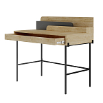 Стол письменный с выдвижным ящиком цвета древесины LEILA WORKING TABLE OAK ANTHRACITE варинант исполнения - 1 | Loft Concept в Новосибирске