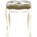 Пуф из массива дерева с велюровой обивкой Lefevre French Seating варинант исполнения - 2 | Loft Concept в Новосибирске