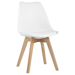 Стул с основой из пластика и мягким сиденьем Arvika White варинант исполнения - 1 | Loft Concept в Новосибирске