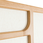 Ширма из массива дуба и ткани Arcuri Screen варинант исполнения - 5 | Loft Concept в Новосибирске