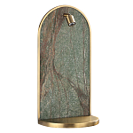 Настенный светильник зеленого цвета с бронзовой рамкой овальной формы с полкой Herbarium  варинант исполнения - 1 | Loft Concept в Новосибирске