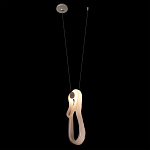 Подвесной светильник белого цвета с изогнутым плафоном Flow Loop варинант исполнения - 3 | Loft Concept в Новосибирске