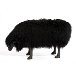Банкетка Овечка черная Sheep Bench Black head down варинант исполнения - 1 | Loft Concept в Новосибирске