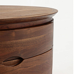 Прикроватный столик из дерева с 2-мя ящиками Moon Walnut Furniture варинант исполнения - 5 | Loft Concept в Новосибирске