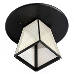 Обеденный стол с круглой чёрной столешницей и плетёным основанием Savanna Round Table варинант исполнения - 2 | Loft Concept в Новосибирске