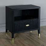 Прикроватная тумбочка с полкой Elsa Dreams Black варинант исполнения - 1 | Loft Concept в Новосибирске