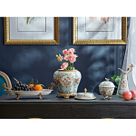 Кувшин с цветочным рисунком и бронзовой ручкой Blue Garden варинант исполнения - 4 | Loft Concept в Новосибирске