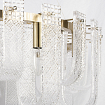 Бра с металлическим основанием золотого цвета и хрустальными подвесками Textured Glass варинант исполнения - 6 | Loft Concept в Новосибирске