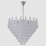 Люстра с подвесками из рифленного стекла в форме капель Textured Glass Chandelier варинант исполнения - 10 | Loft Concept в Новосибирске