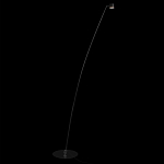 Торшер с изогнутой черной металлической стойкой и цилиндрическим плафоном Davide Groppi варинант исполнения - 2 | Loft Concept в Новосибирске