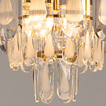 Люстра многоярусная с овальными прозрачными подвесками 28 см Harmonica варинант исполнения - 5 | Loft Concept в Новосибирске