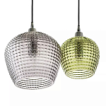 Подвесной светильник каскадный с 2-мя рельефными плафонами Cascade with Relief Lampshades варинант исполнения - 5 | Loft Concept в Новосибирске