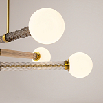 Люстра со стеклянными вставками Helios варинант исполнения - 3 | Loft Concept в Новосибирске