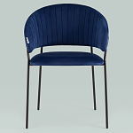 Стул в велюре синего цвета Horizon варинант исполнения - 3 | Loft Concept в Новосибирске