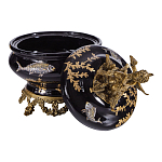 Шкатулка черного цвета с бронзовым ангелом Eden Garden варинант исполнения - 4 | Loft Concept в Новосибирске