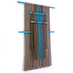 Дизайнерское Панно Макраме из хлопковых нитей Japan Wall Panel Blue варинант исполнения - 1 | Loft Concept в Новосибирске