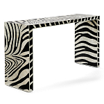 Консоль Дизайнерская Kenya Console ZEBRA Bone Inlay black варинант исполнения - 3 | Loft Concept в Новосибирске