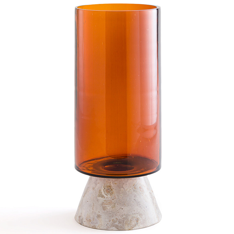 Высокая чаша из янтарного стекла Amber Marble Vase Янтарный Бежевый Высокая чаша из янтарного стекла Amber Marble Vase Янтарный Бежевый в Новосибирске | Loft Concept