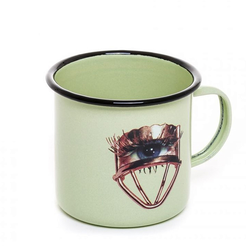 Кружка Seletti Mug Eye Салатовый Коричневый в Новосибирске | Loft Concept 