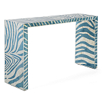 Консоль Дизайнерская Kenya Console ZEBRA Bone Inlay blue варинант исполнения - 4 | Loft Concept в Новосибирске