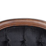 Кресло с мягкой обивкой из черного велюра на 4-х деревянных ножках Evelyn Classical Armchair варинант исполнения - 4 | Loft Concept в Новосибирске